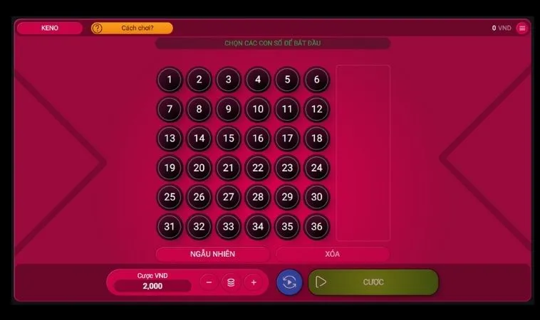 Khám Phá Cách Chơi Game Nhanh Keno Tại M88 Để Nhận Thưởng Hấp Dẫn 2 Các hình thức cược trong game Keno tại M88